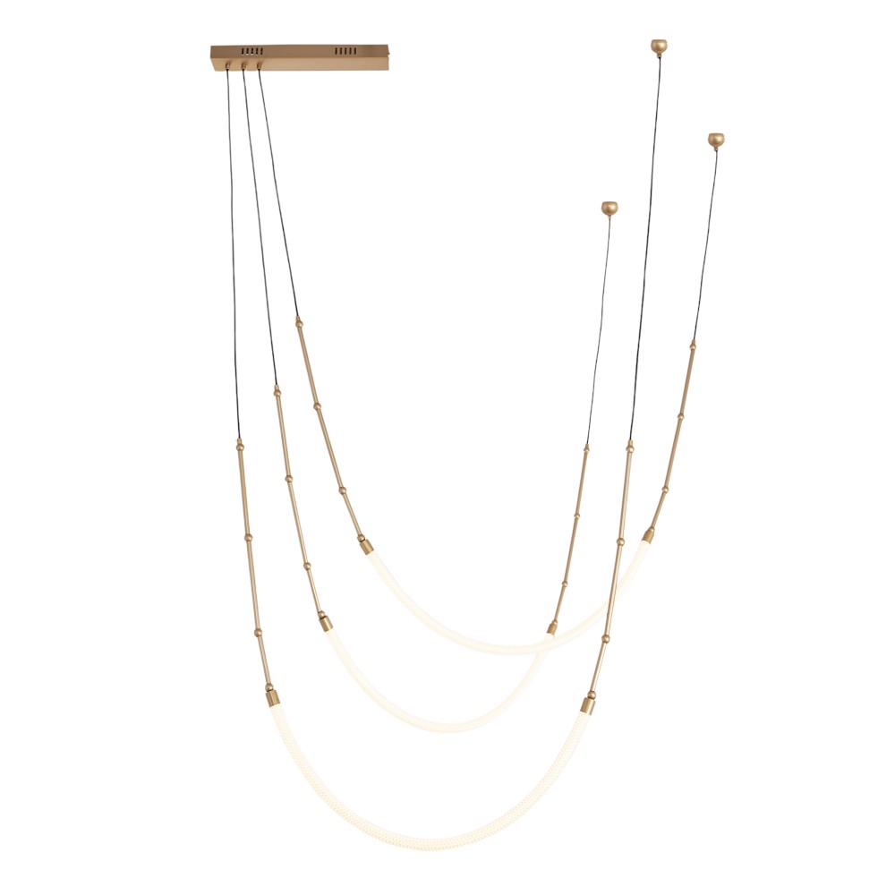 Lámpara led colgante Loop 160 gold con luz cálida