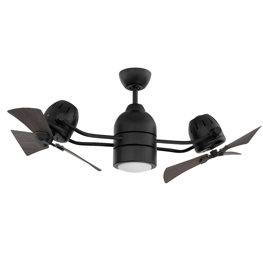 Ventilador de tumbado Bellows Duo negro c/rotación