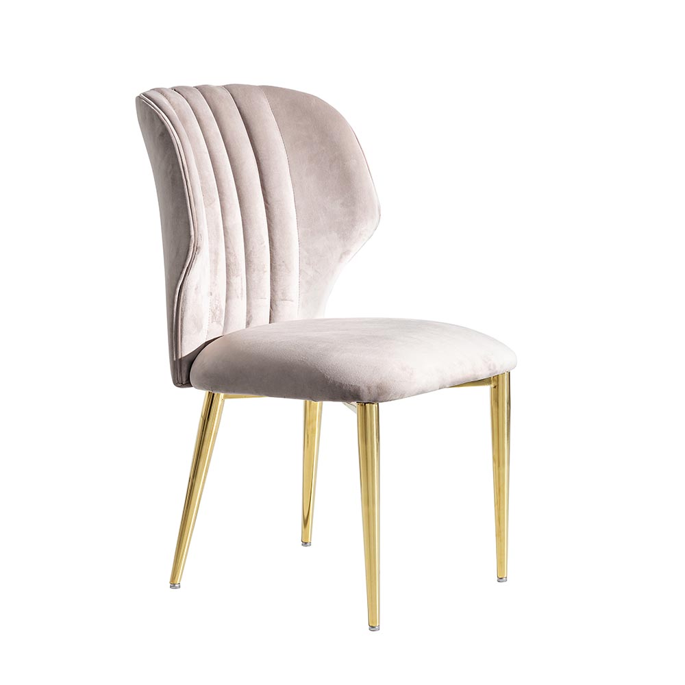 Silla de comedor Amadea de velvet gris