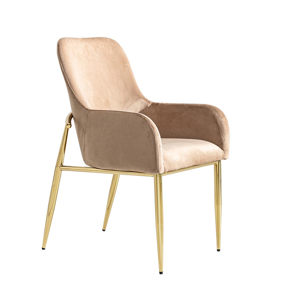 Silla de comedor Donata de velvet taupe