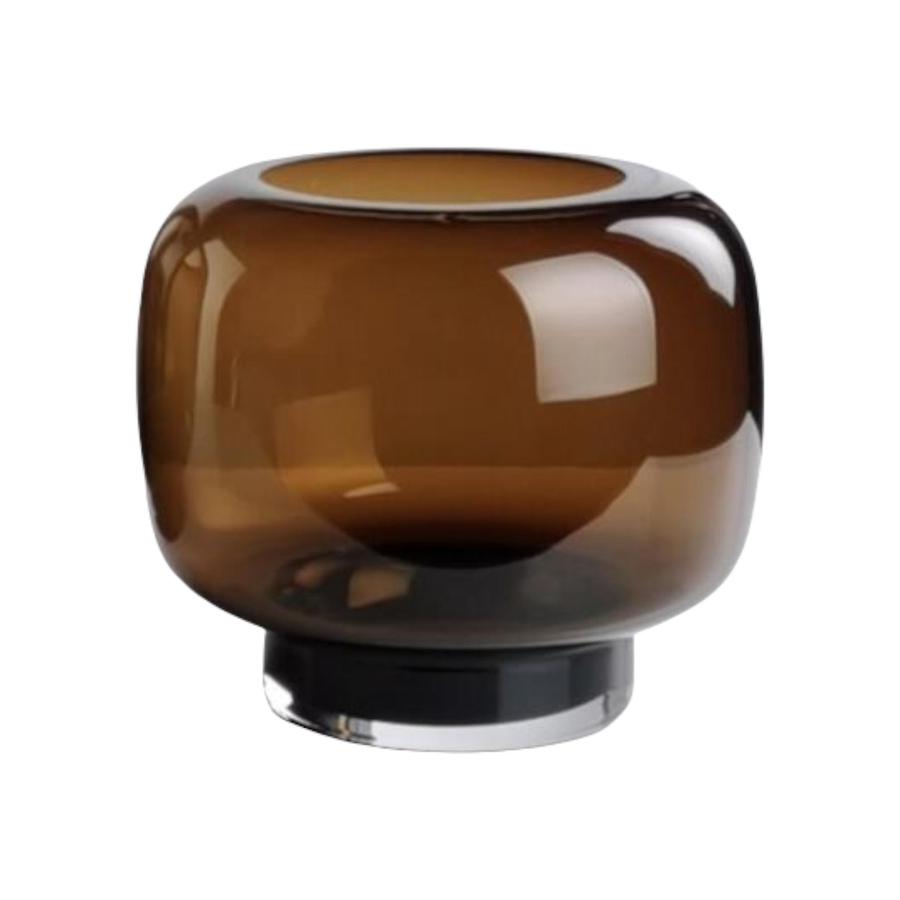 Jarron de vidrio estilo bowl H:15 cm