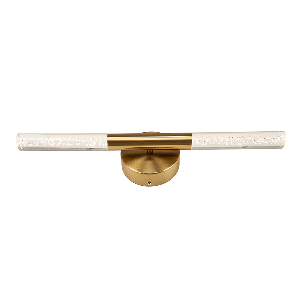 Aplique de pared led Nahir metal dorado y acrilico