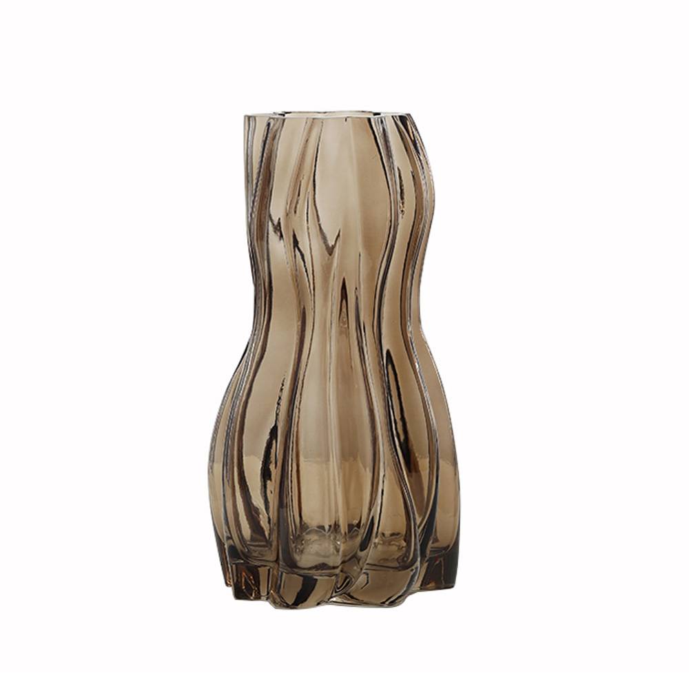 Florero Bag de vidrio café