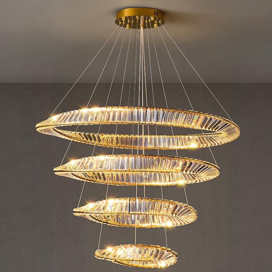 Lámpara led doble altura Vanity brass con luz cálida 138W