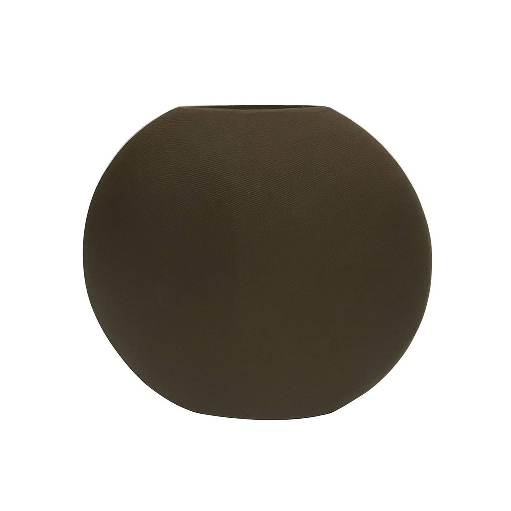 Florero minimalista de cerámica Moon café