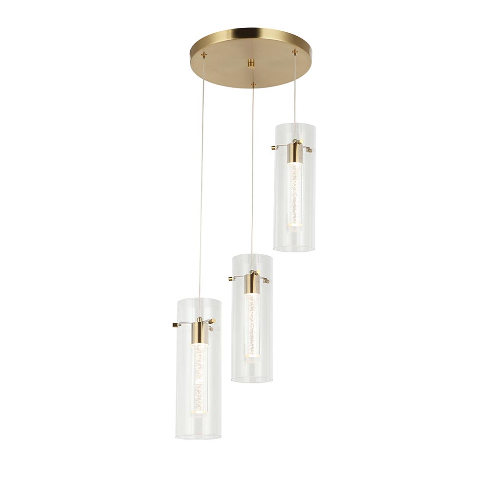 Lámpara colgante led Shimmer 3 luces