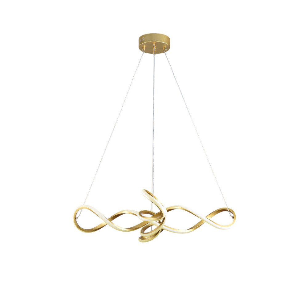Lámpara led colgante Carrie gold con 3CCT