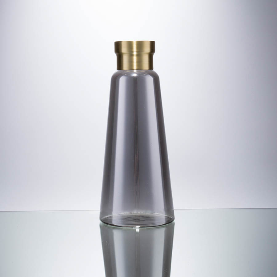 Florero Luxe de vidrio efecto smoked 26cm