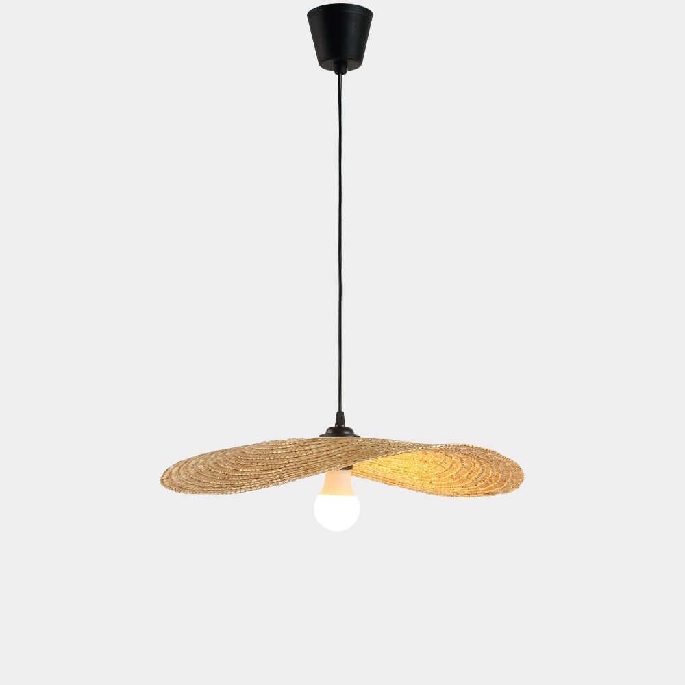 Lámpara colgante Keiki de fibra natural