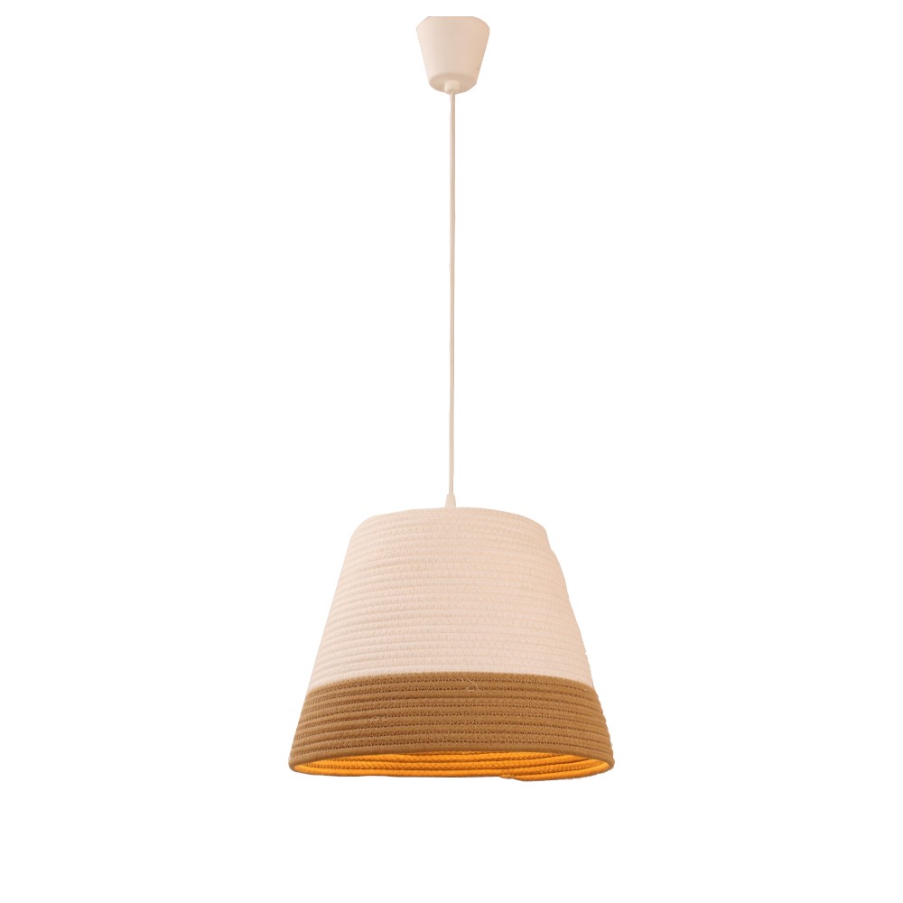 Lámpara colgante Makoa de fibra natural