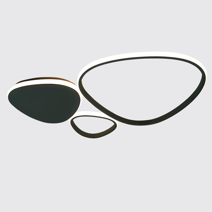 Lámpara de tumbado led Shapes Metal/negro luz cálida