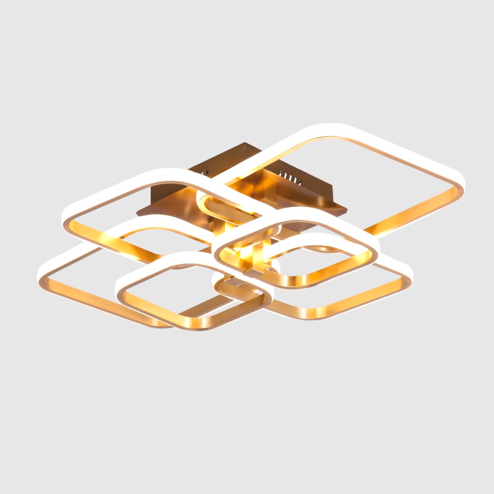 Lámpara led de tumbado Ava gold 55W con luz cálida