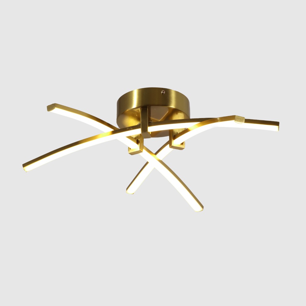 Lámpara led de tumbado Lines gold 60W con luz cálida