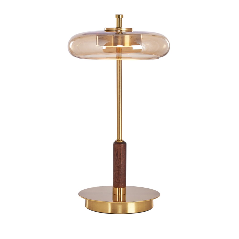 Lámpara de mesa led Mushroom gold con luz cálida 8W