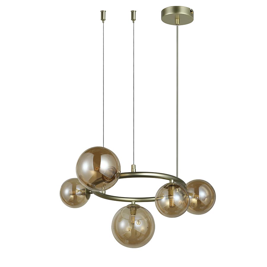 Lámpara colgante Rory brass