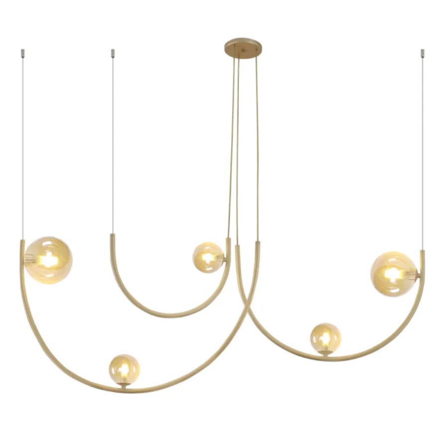 Lámpara colgante Peris dorada