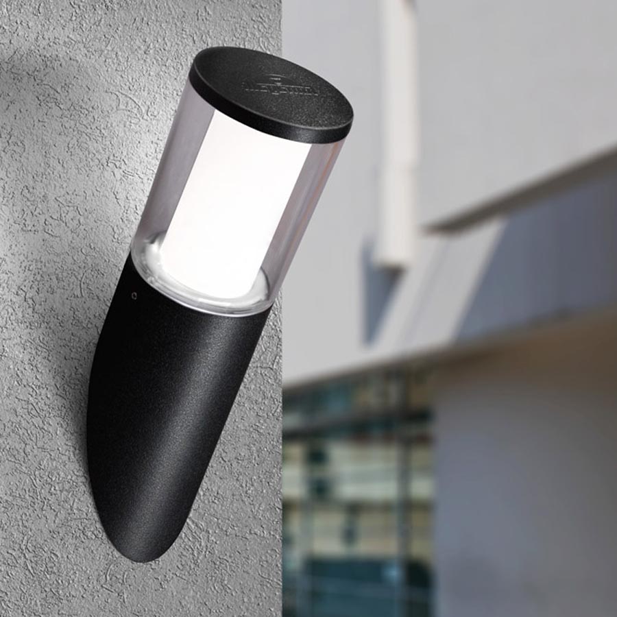 Lámpara de pared Carlo FS negra IP55
