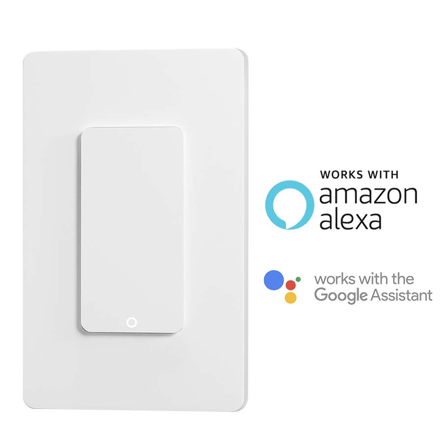 Interruptor WiFi simple blanco compatible con Alexa y Google