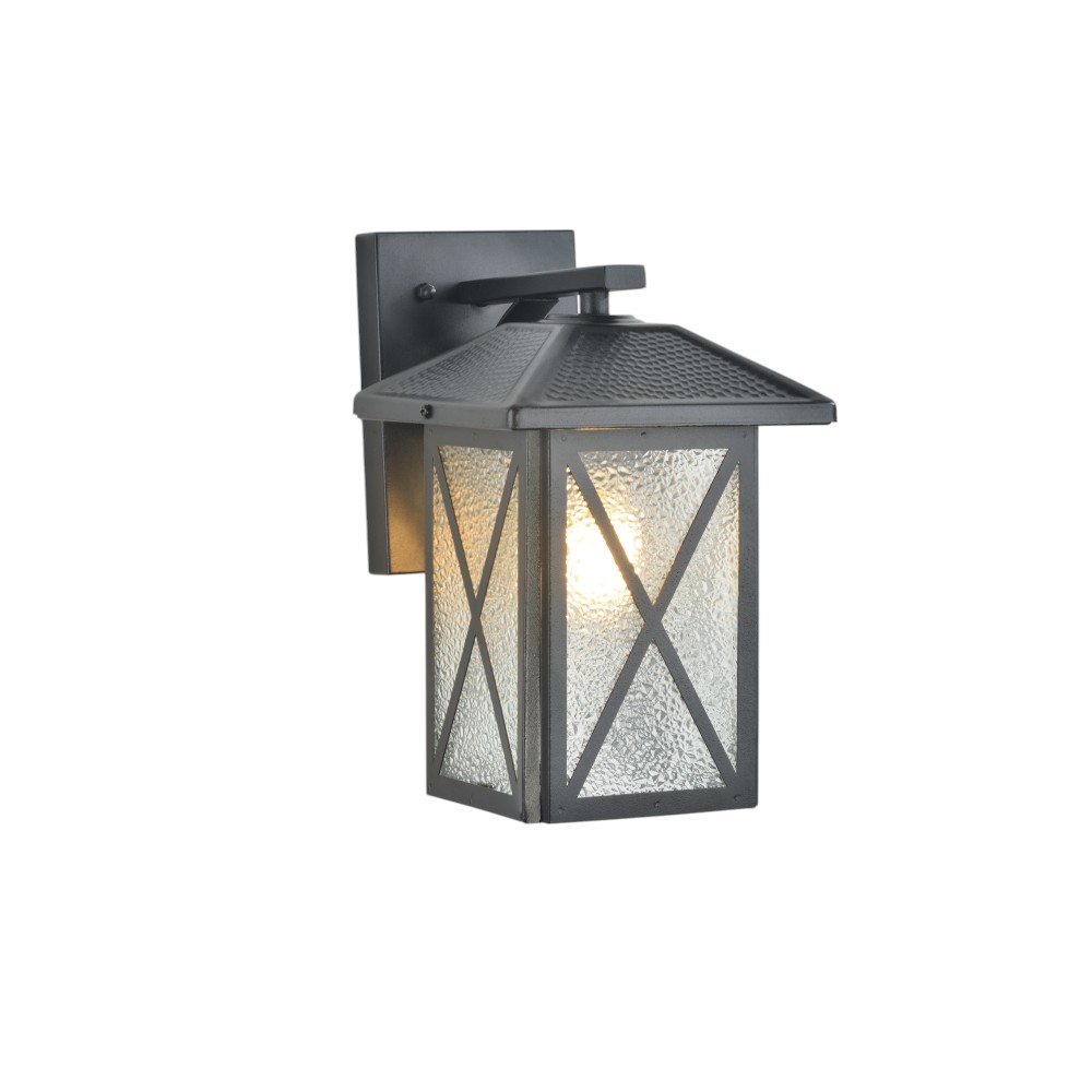 Farol de pared E27 Ember de acero negro IP44