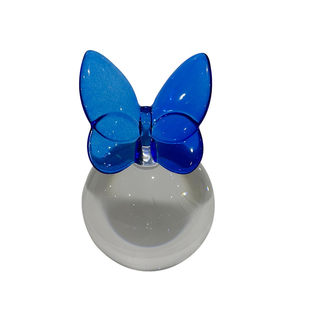 Adorno Mariposa de vidrio azul 15cm