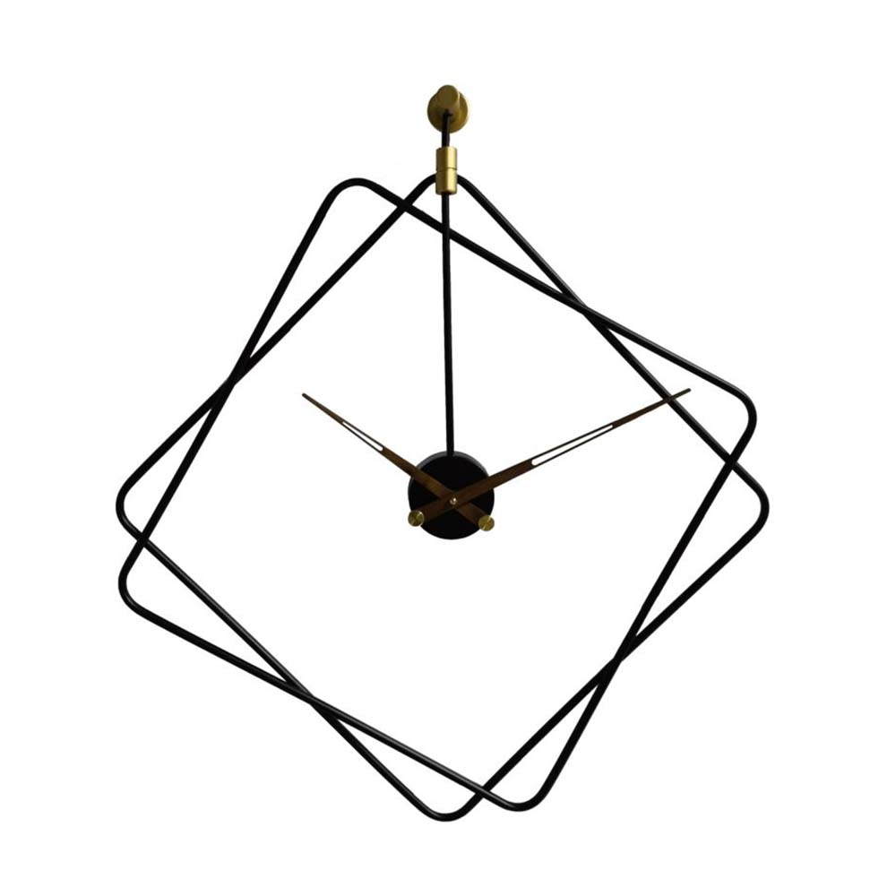 Reloj de pared minimalista Square negro 69cm