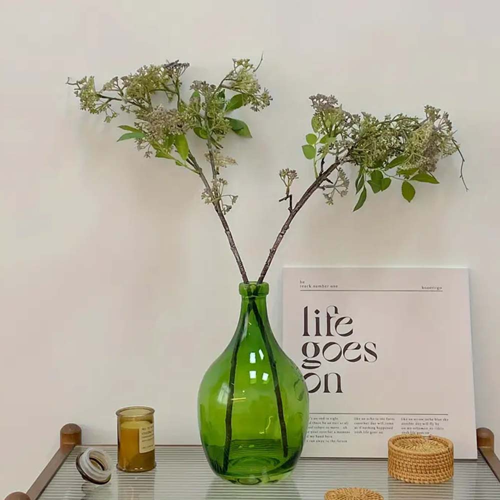 Florero de vidrio verde 18X30cm