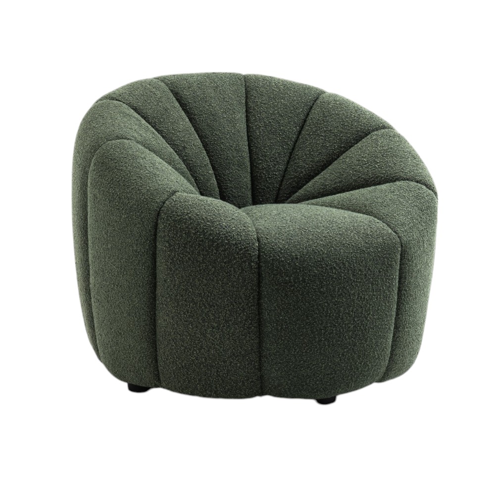 Butaca Chad de tapiz verde oscuro