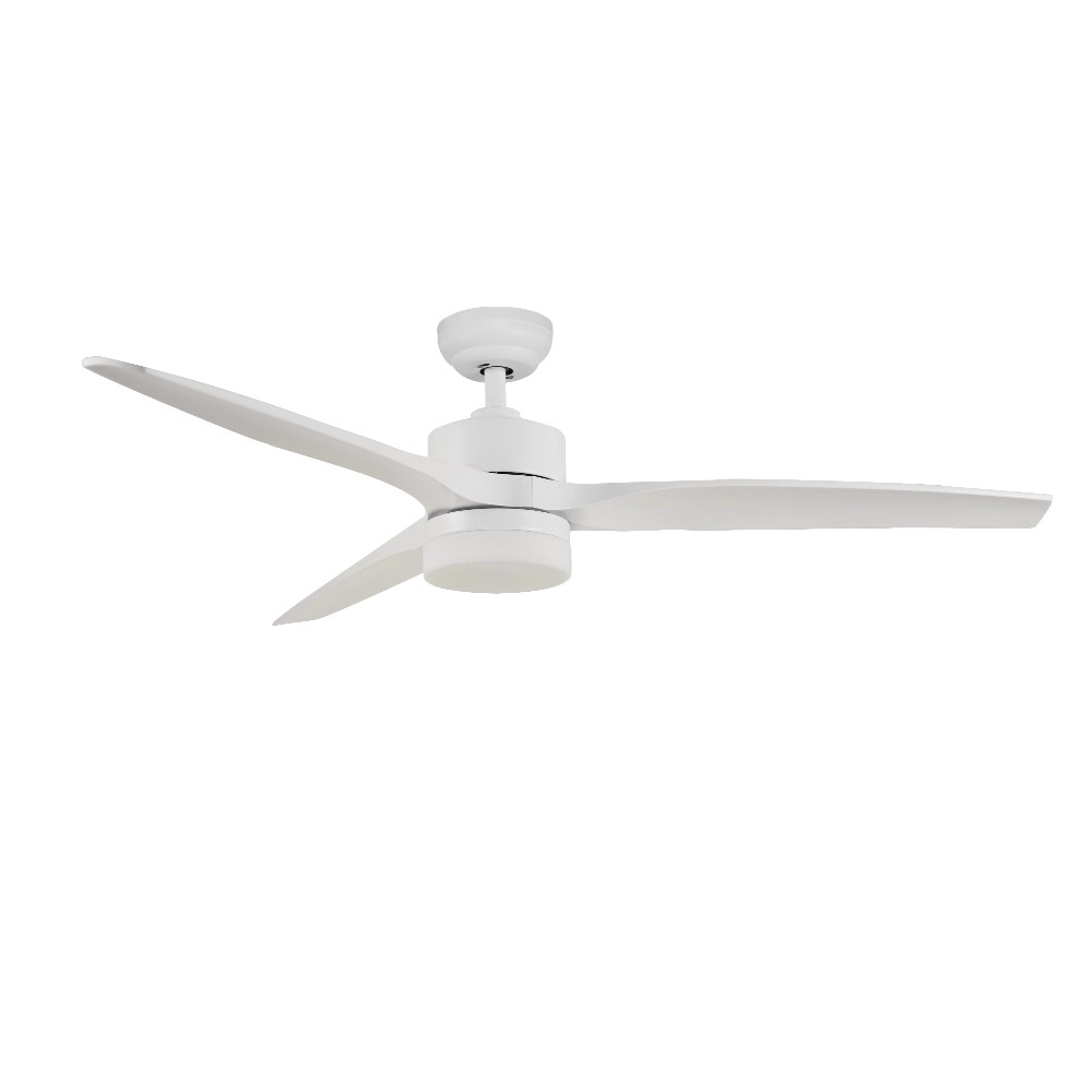 Ventilador Vento 52" blanco con control y led 15W 3CCT