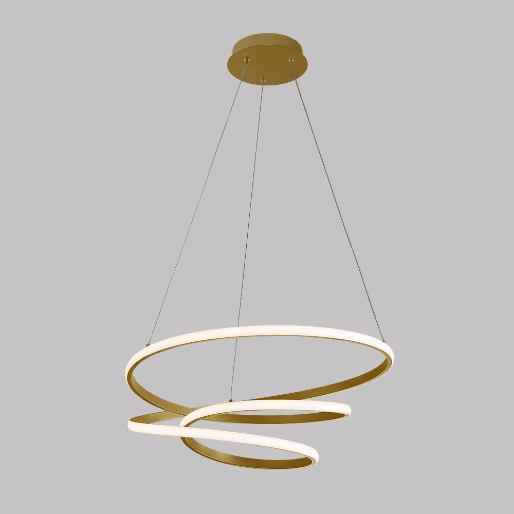 Lámpara colgante led Lily dorado luz cálida