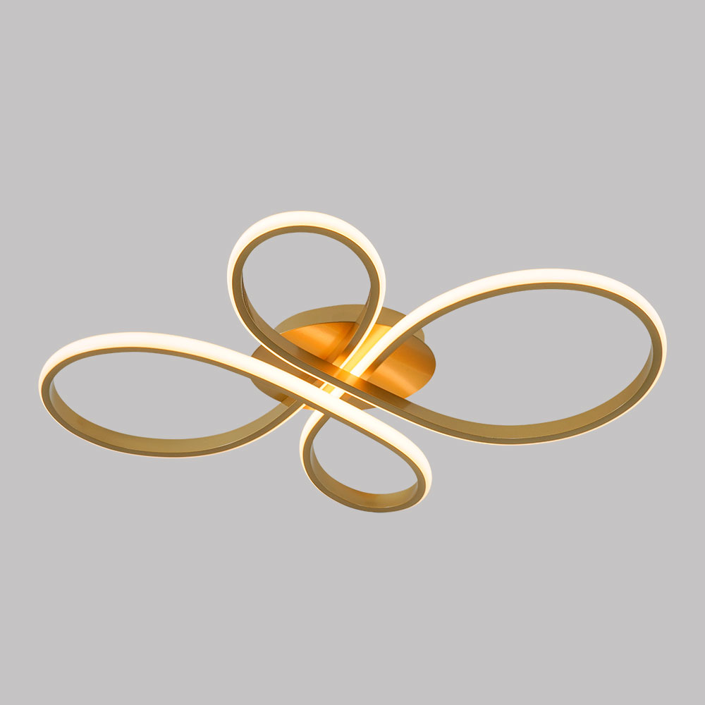 Lámpara de tumbado led Orchid I de metal/dorado luz cálida