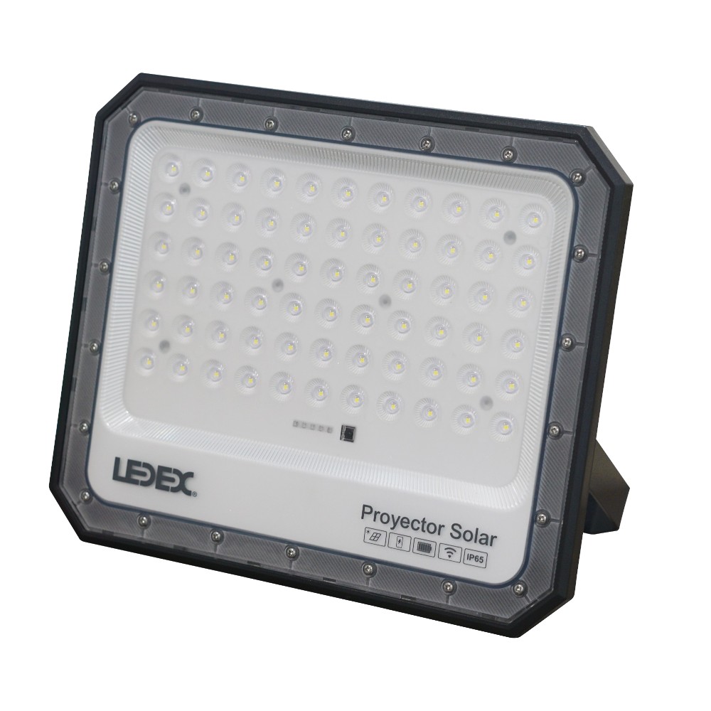Proyector led con control + panel solar 6500K 150W IP65