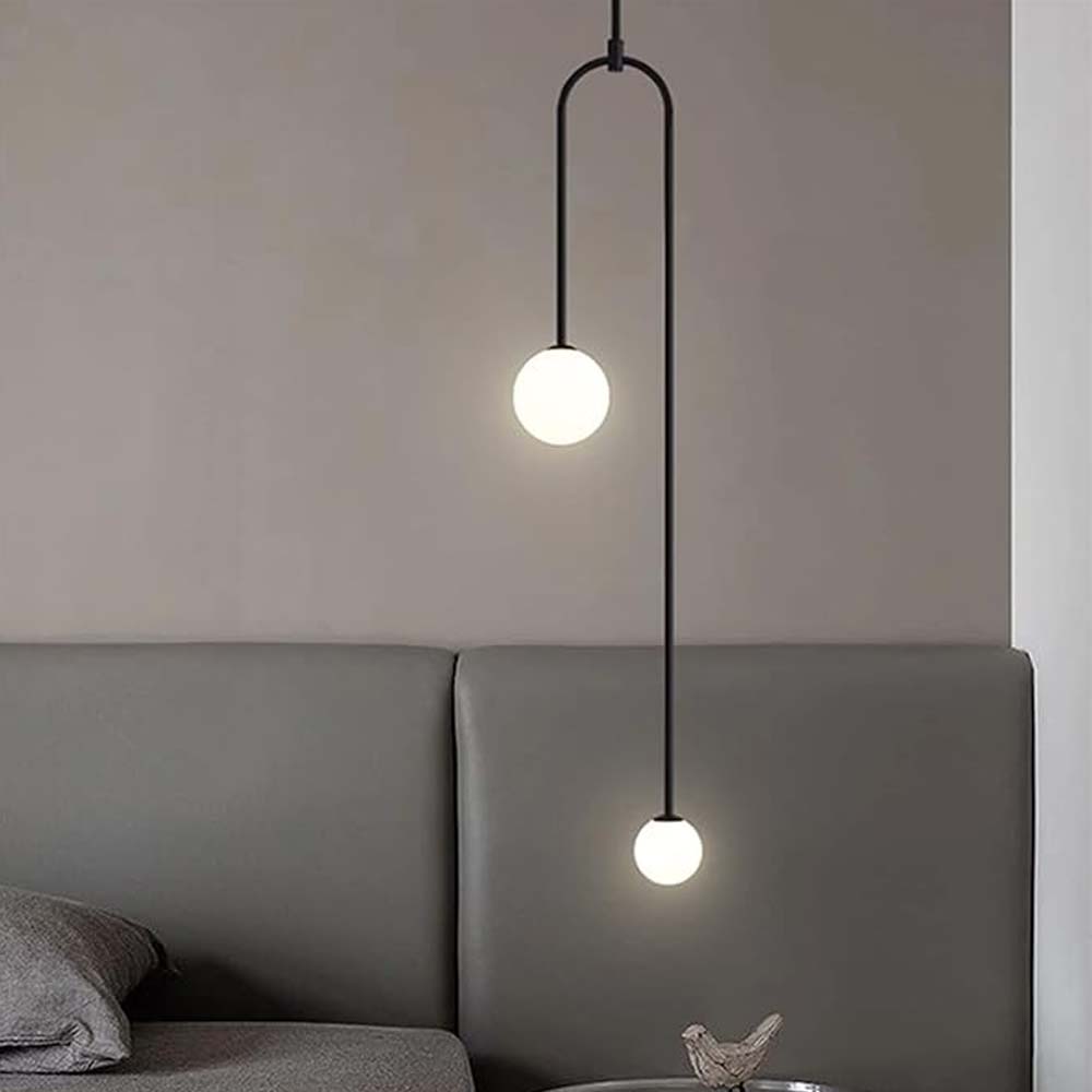 Lámpara colgante Rius negro/blanco