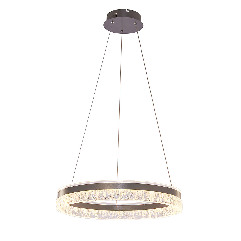 Lámpara led colgante Mila circular black/acrilico 3CCT