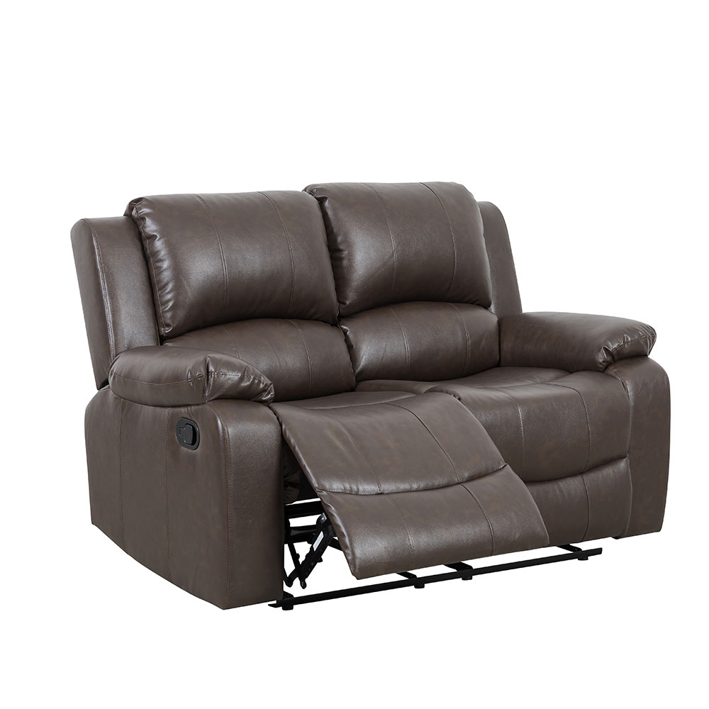 Reclinable manual de 2 puestos Malaga tapiz tipo piel cafe