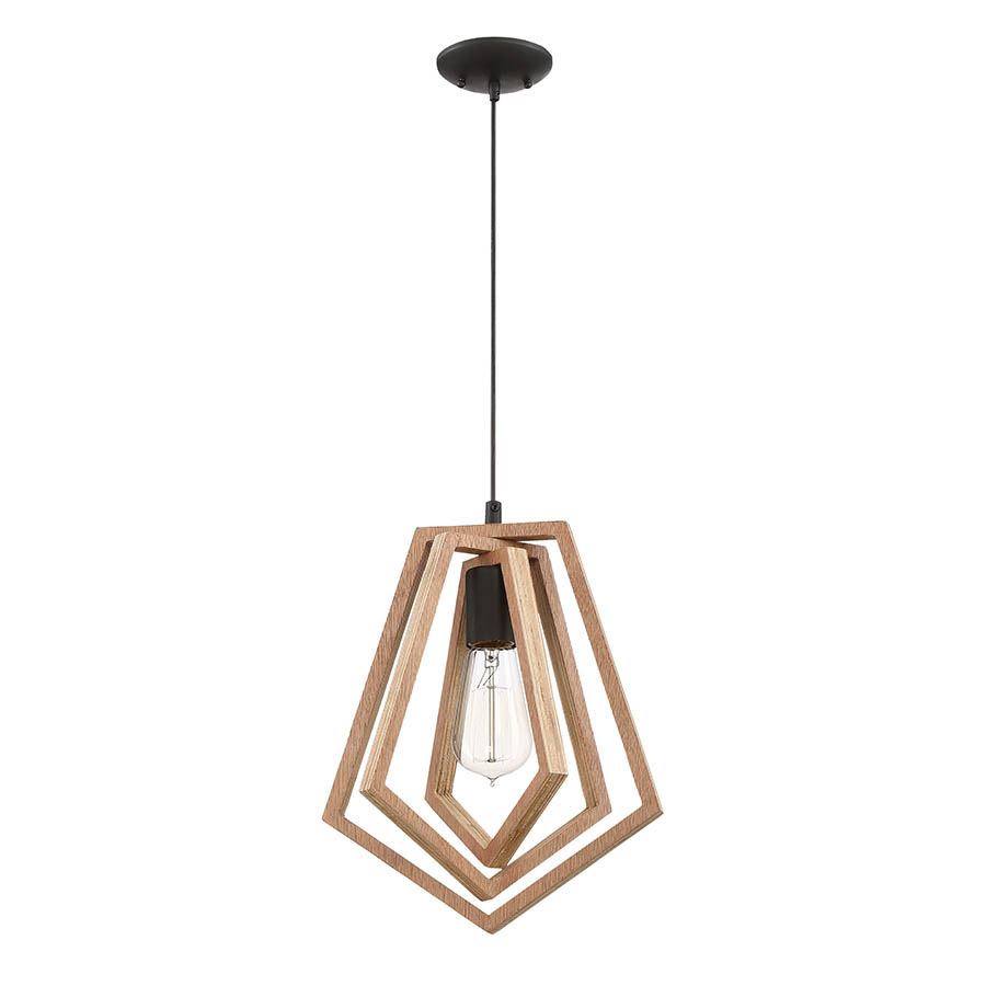 Lámpara colgante E27 Gem de madera