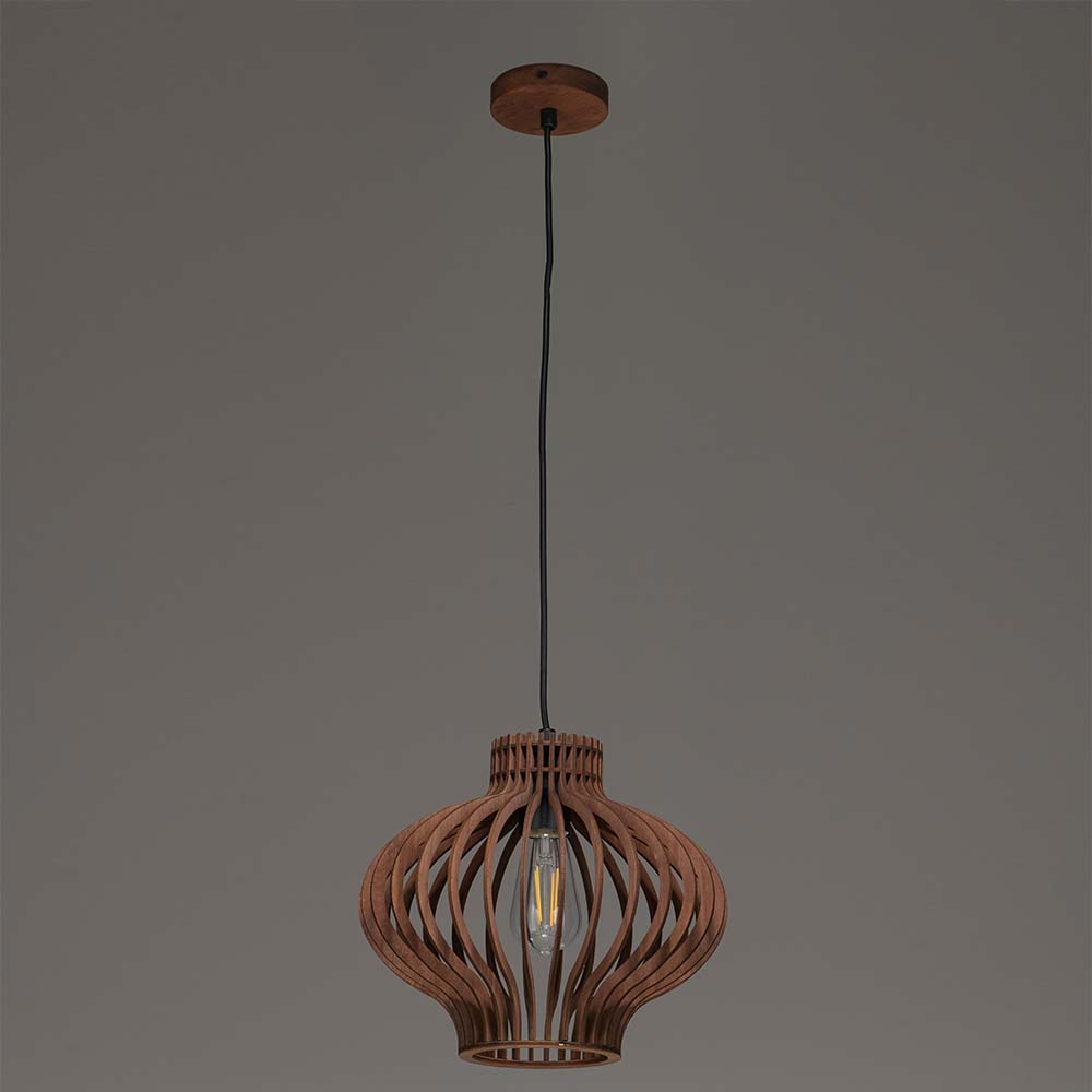 Lámpara colgante Thessaly de madera