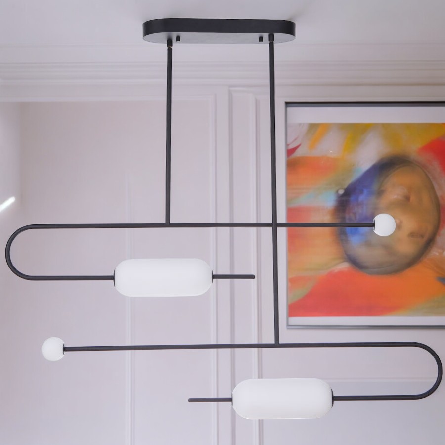 Lámpara led colgante Tuli negra