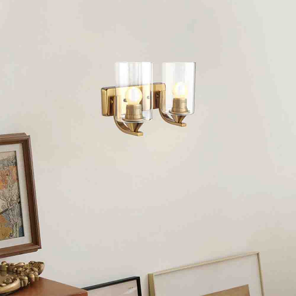 Lámpara de pared doble Baris dorada