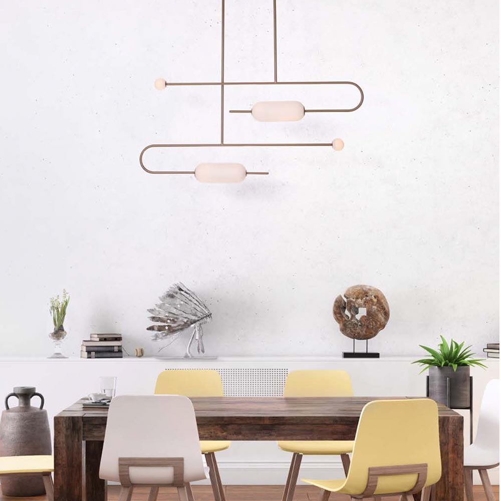 Lámpara led colgante Tuli gold