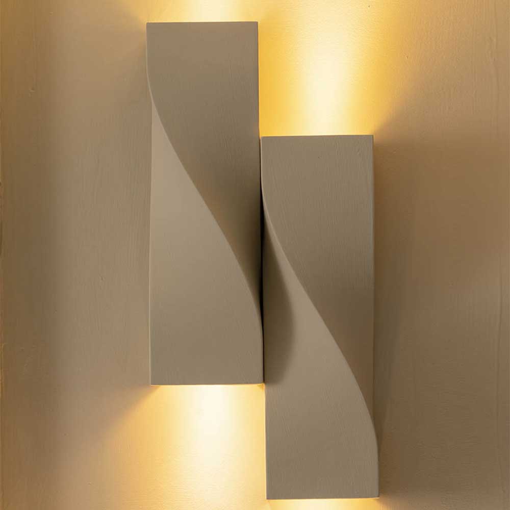 Aplique de pared gypsum Santorini blanco