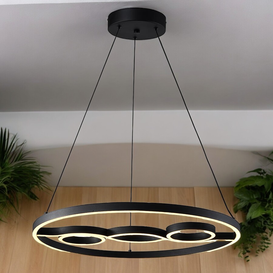 Lámpara led  colgante Amy black con luz calida