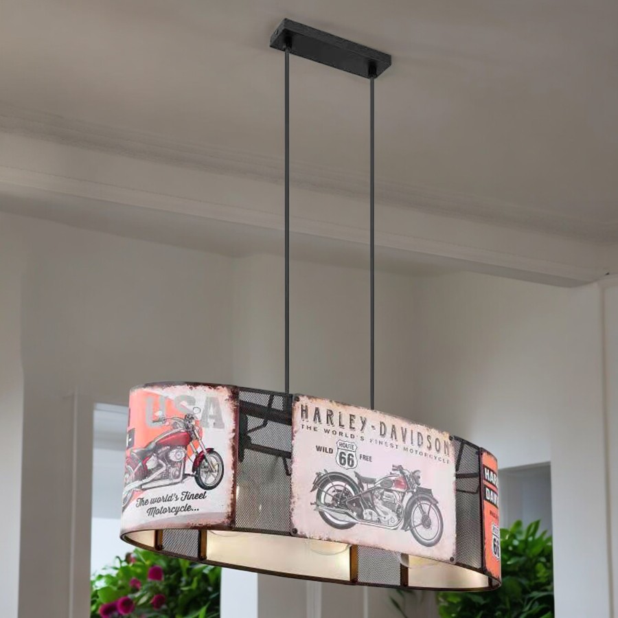 Lámpara colgante pantalla print Harley