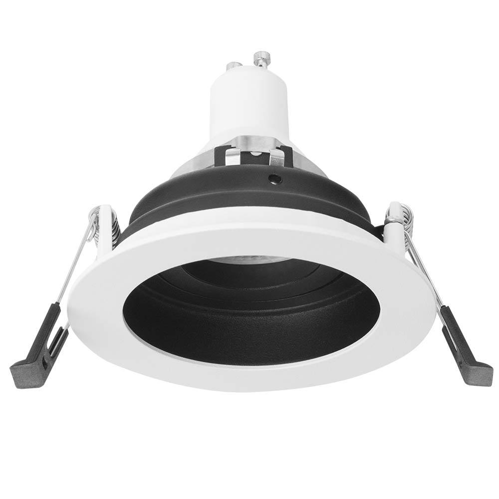 ODB empotrable Trim redondo blanco/negro para GU10 Ø100mm