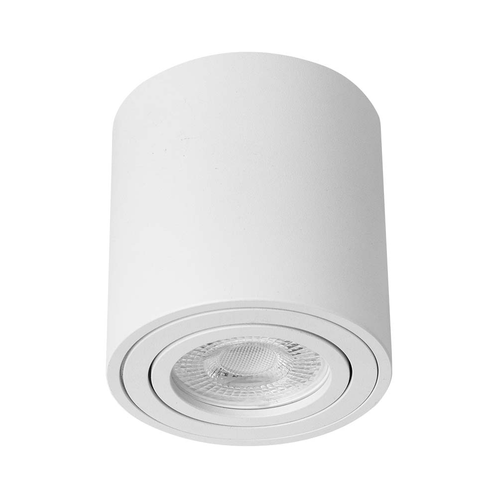 ODB sobrepuesto Cylinder redondo blanco para GU10 Ø80mm