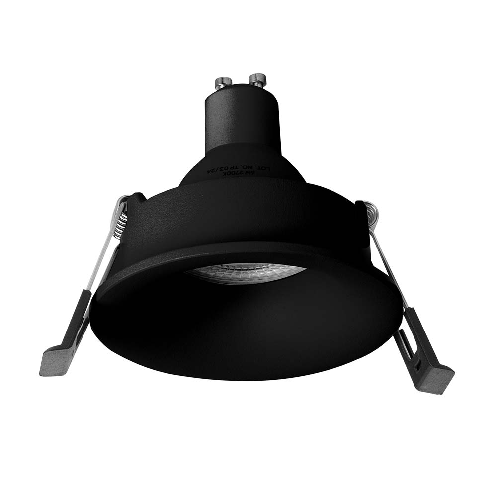 ODB empotrable hundido fijo negro redondo para GU10 Ø82mm