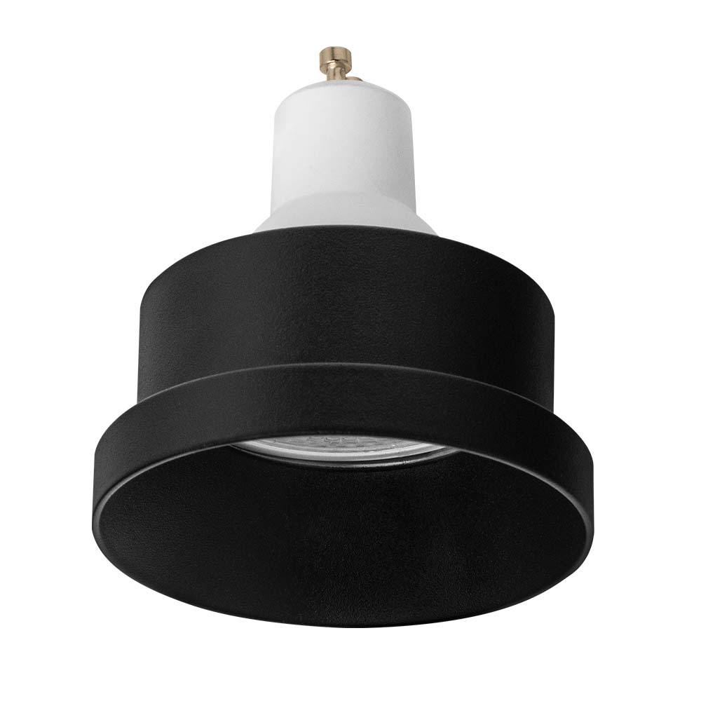 ODB empotrable hundido fijo negro redondo para GU10 Ø72mm