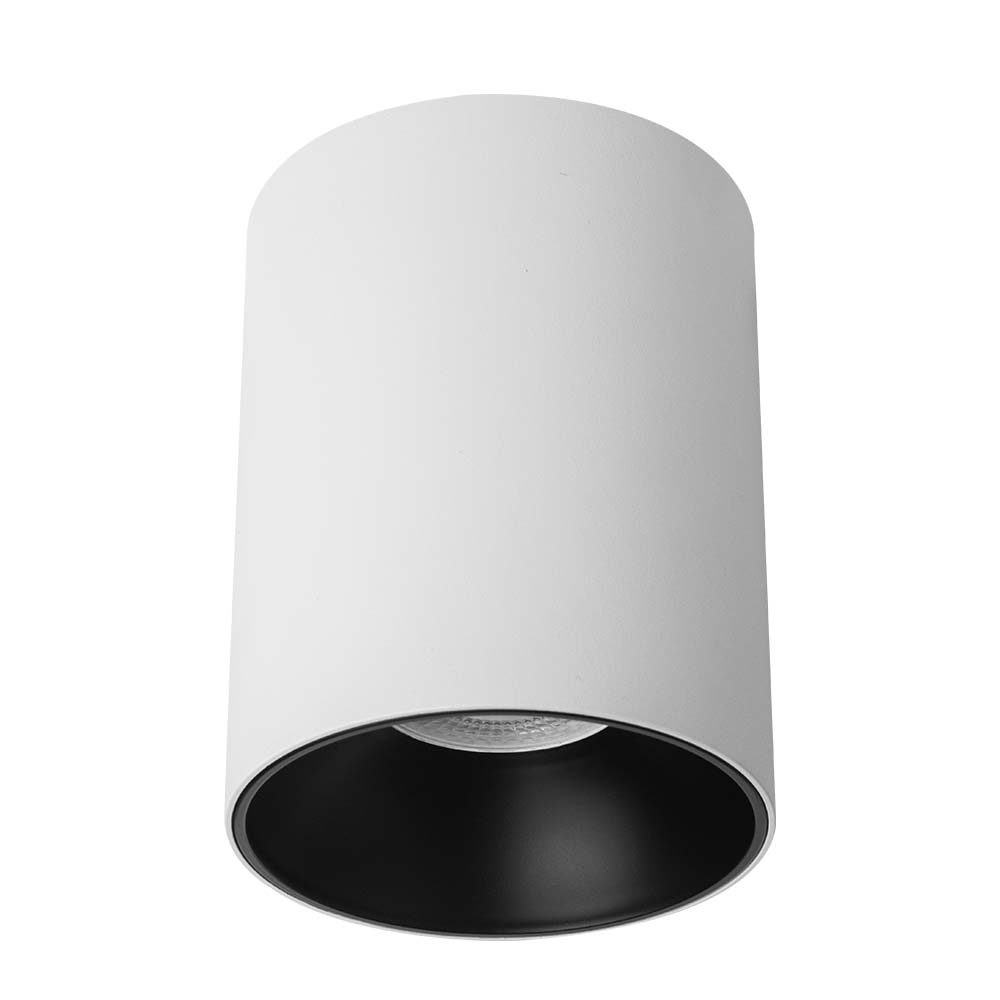 ODB sobrepuesto fijo redondo Tube blanco para GU10 Ø93mm