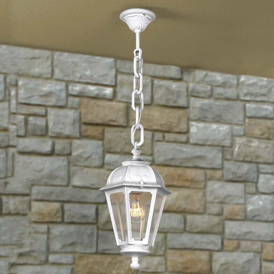 Farol colgante Saba blanco IP55