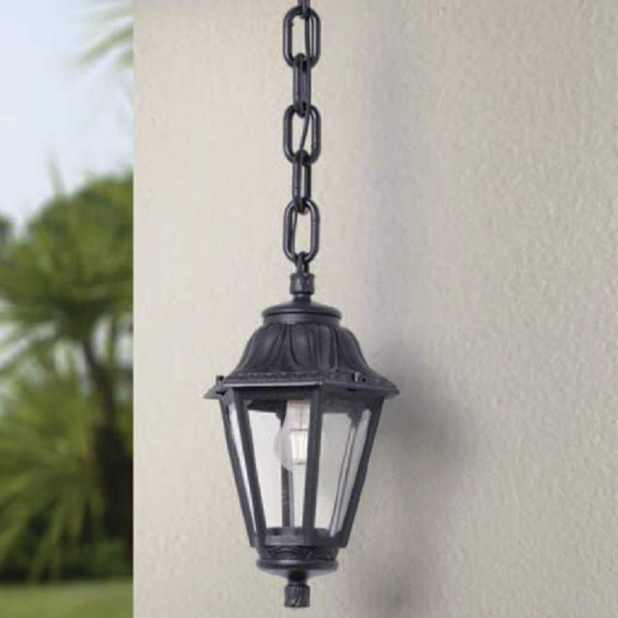 Farol colgante Anna negro IP55