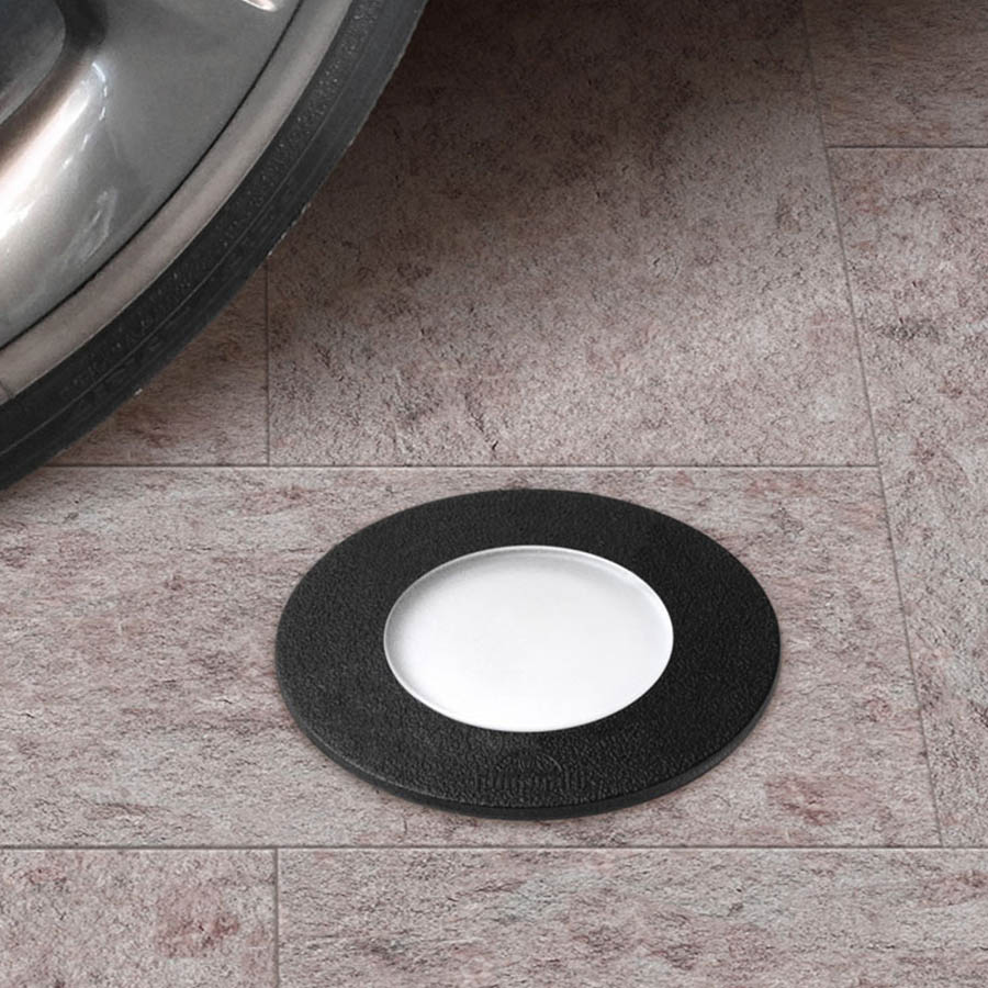 Luminaria de piso redonda Ceci 90 negra IP67